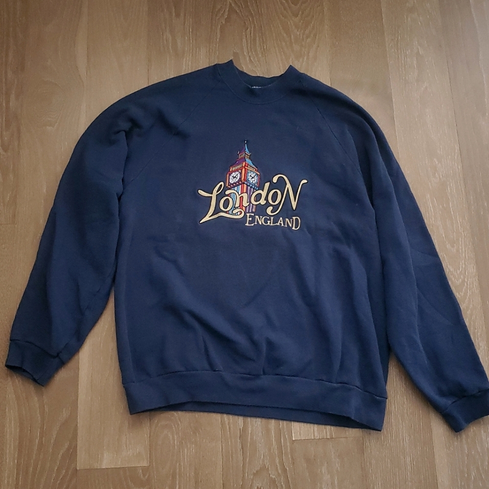 Vintage 90s London England Screen Stars Sweatshirt XL Men's Crewneck Sweater USA